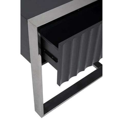 Console Table Grey Gloss Finish