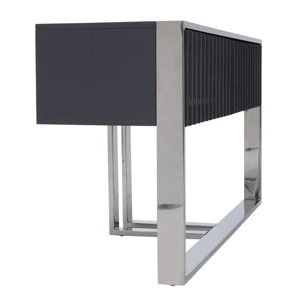 Console Table Grey Gloss Finish