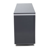 Grey Gloss Sideboard with Fluted Detailing - Modern Storage Solution