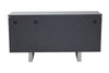 Grey Gloss Sideboard with Fluted Detailing - Modern Storage Solution