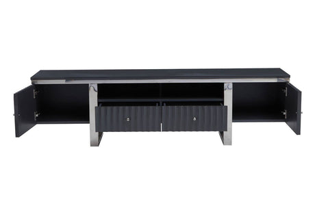 Modern Grey Media Storage Unit