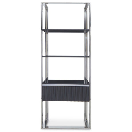Glossy Grey Steel Shelf