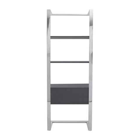 Glossy Grey Steel Shelf