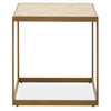 Rustic Oak Steel End Table