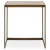 Elegant Oak Steel End Table