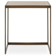 Elegant Oak Steel End Table