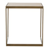 Elegant Oak Steel End Table
