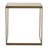 Elegant Oak Steel End Table