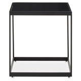 Matte Black Marble End Table