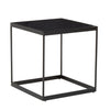 Matte Black Marble End Table