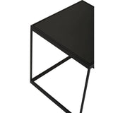 Matte Black Marble End Table