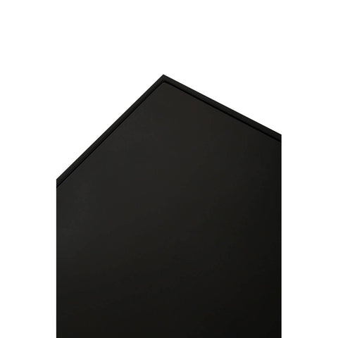 Matte Black Marble End Table