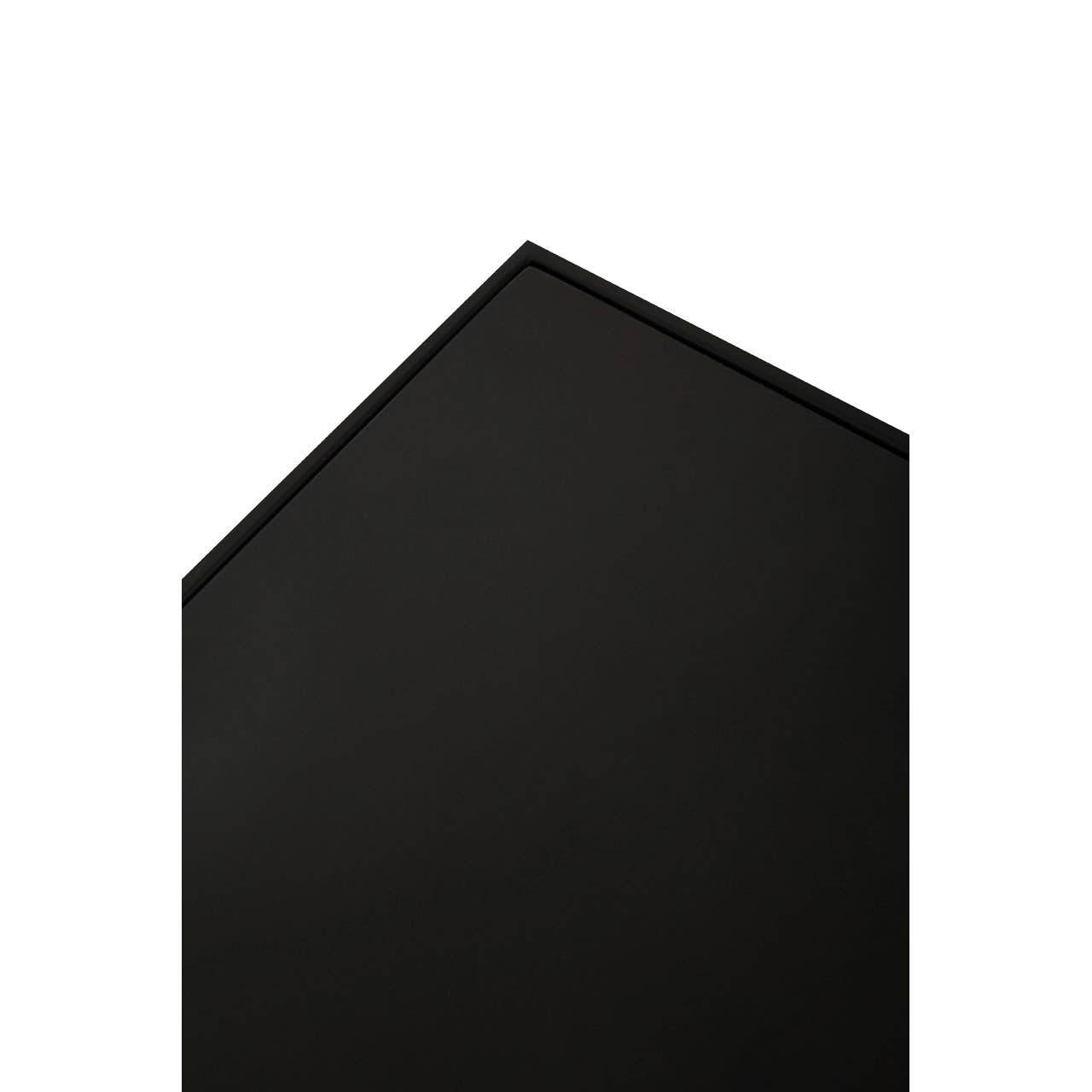 Matte Black Marble End Table
