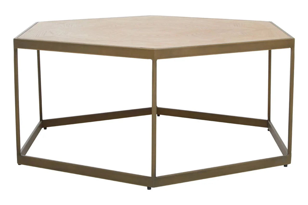Hexagonal Oak Coffee Table