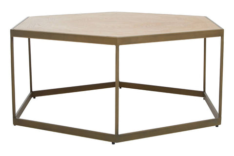 Hexagonal Oak Coffee Table