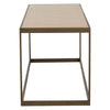 Brown Wood Steel Coffee Table