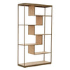 Luxe Oak Steel Bookshelf