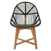 Modern Rattan Teak Accent Chair