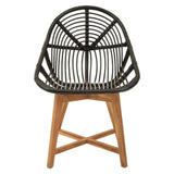 Modern Rattan Teak Accent Chair