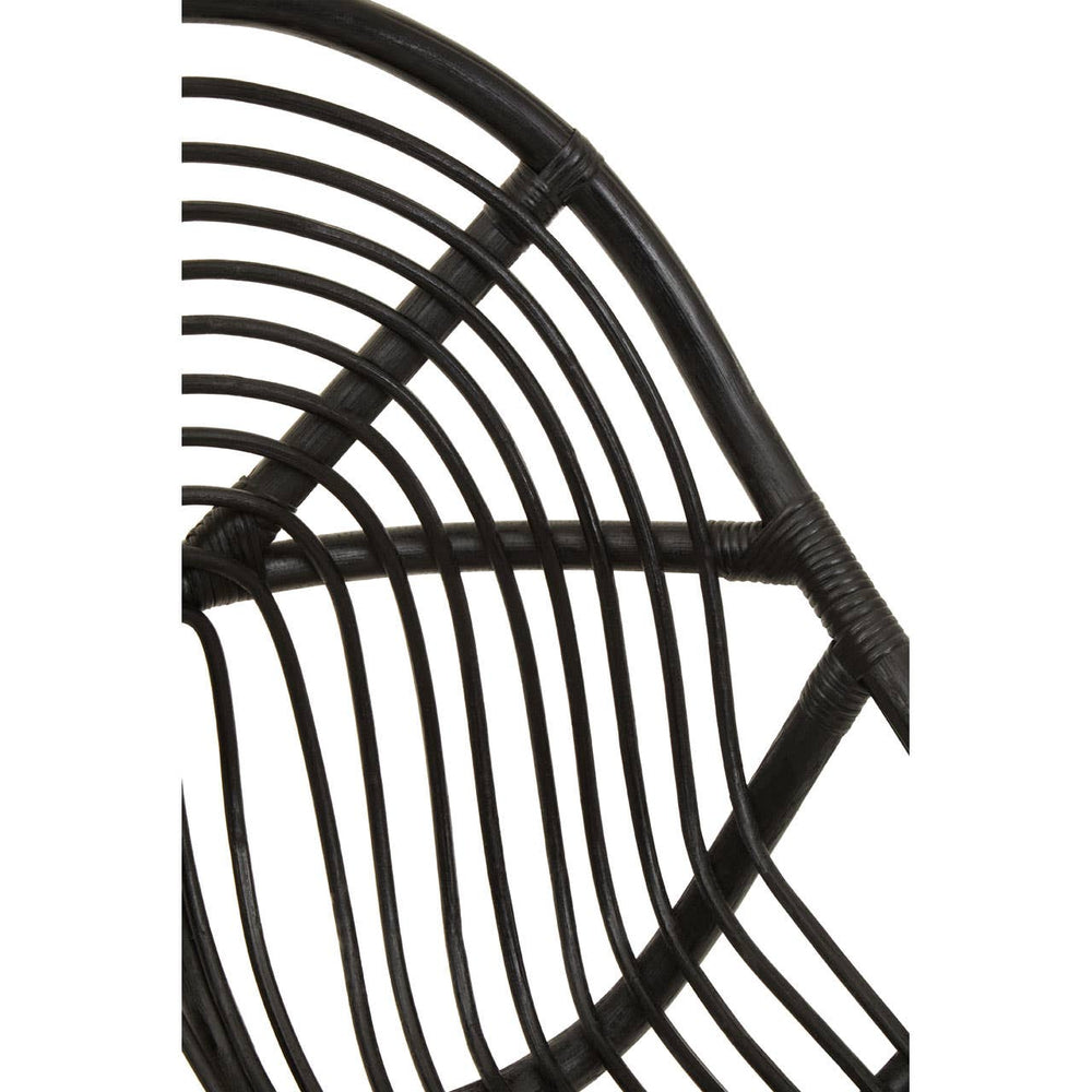 Modern Rattan Teak Accent Chair