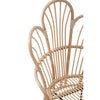 Scalloped Rattan Metal Back Chair