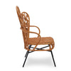 Scalloped Rattan Accent Chair