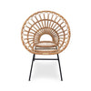 Retro Flared Rattan Accent Chair