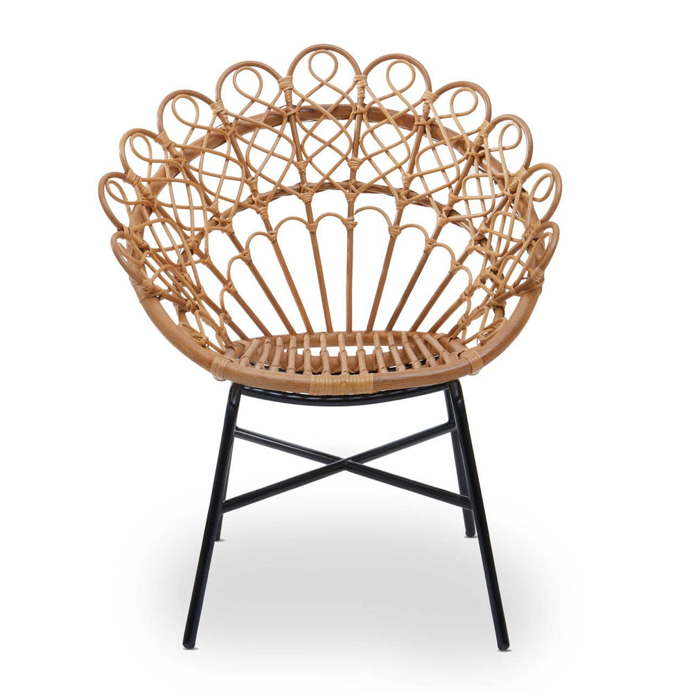 Boho Peacock Rattan Chair