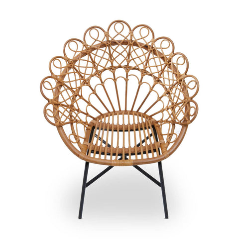 Boho Peacock Rattan Chair