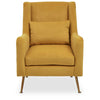 Luxe Yellow Velvet Accent Chair