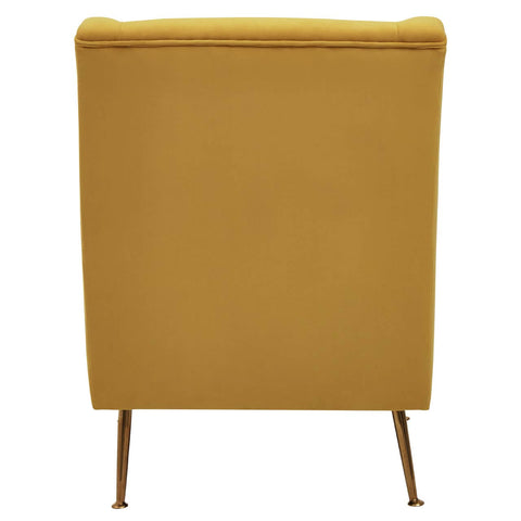 Luxe Yellow Velvet Accent Chair