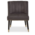 Luxe Grey Velvet Accent Chair