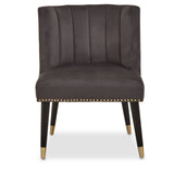 Luxe Grey Velvet Accent Chair