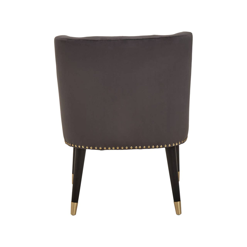 Luxe Grey Velvet Accent Chair