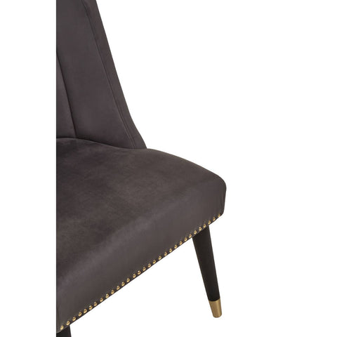 Luxe Grey Velvet Accent Chair
