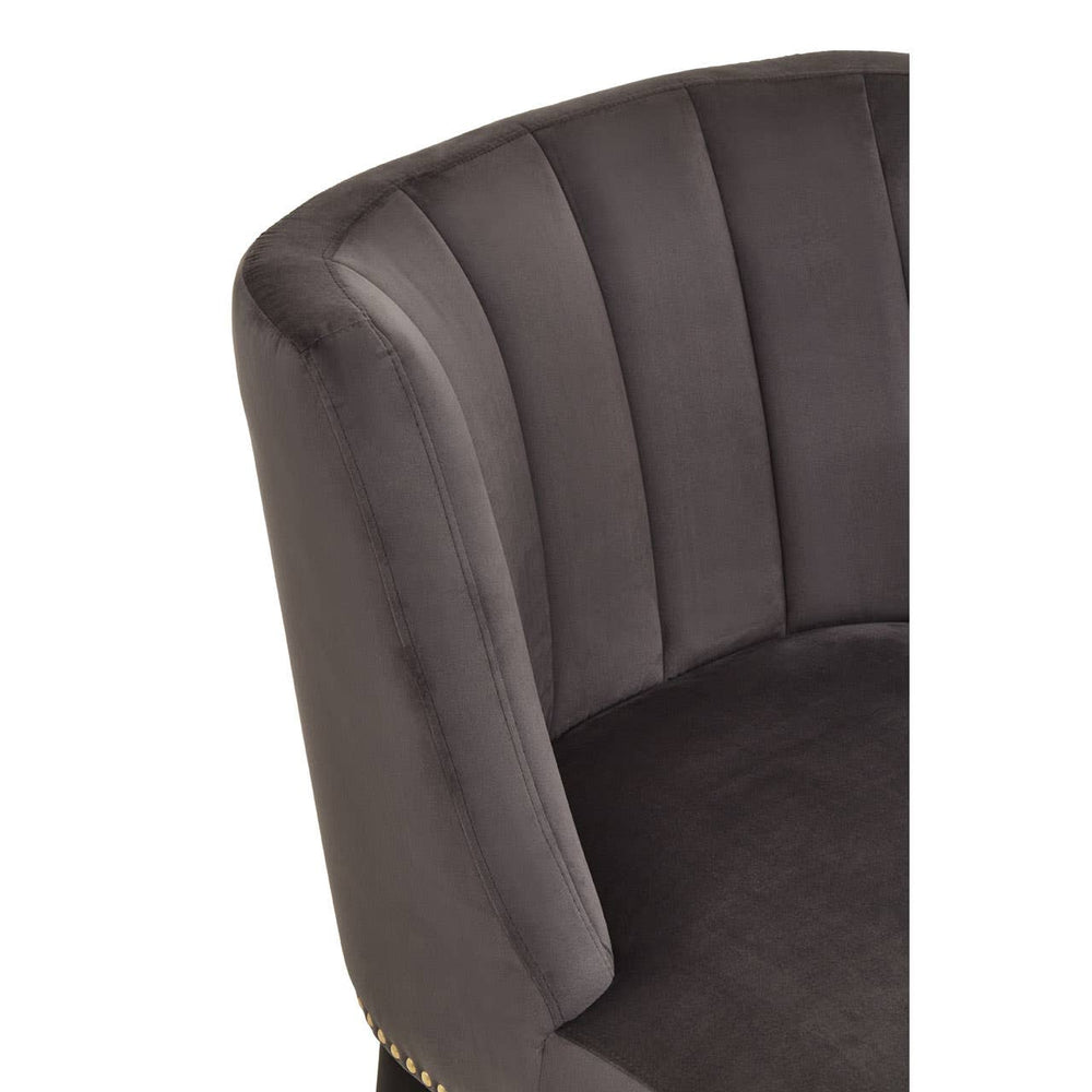 Luxe Grey Velvet Accent Chair