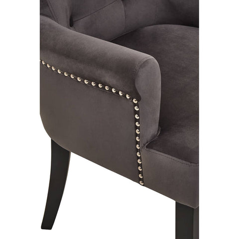 Plush Velvet Ring Back Chair