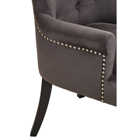 Plush Velvet Ring Back Chair