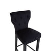 Sleek Black Upholstered Barstool