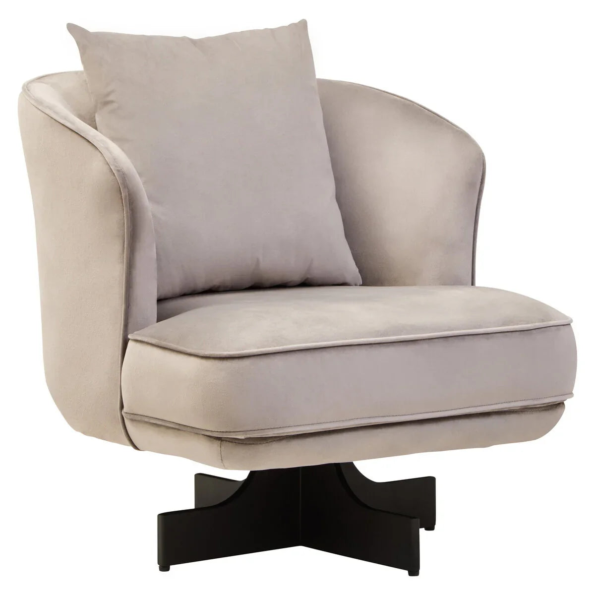 Hale Grey Velvet Swivel Chair