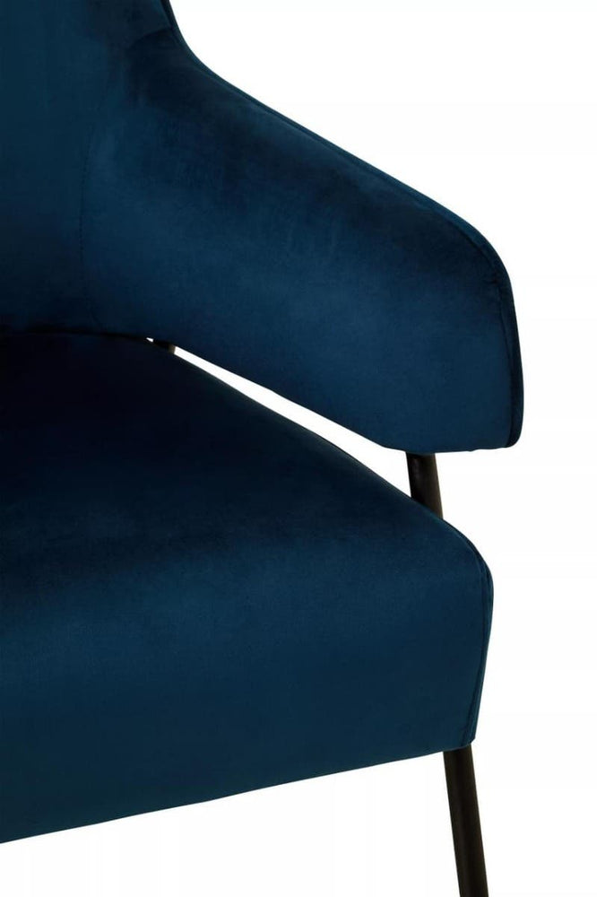 Luxe Navy Velvet Armchair