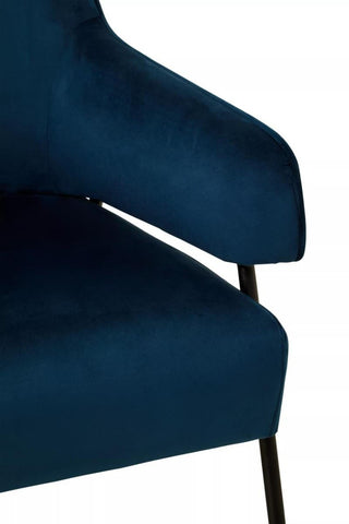 Luxe Navy Velvet Armchair