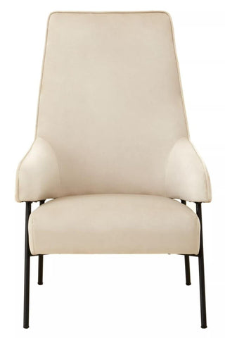 Luxe Cream Velvet Armchair