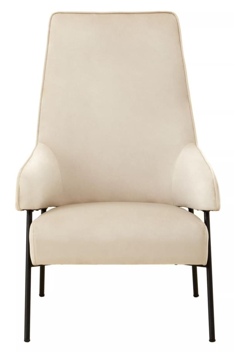 Luxe Cream Velvet Armchair