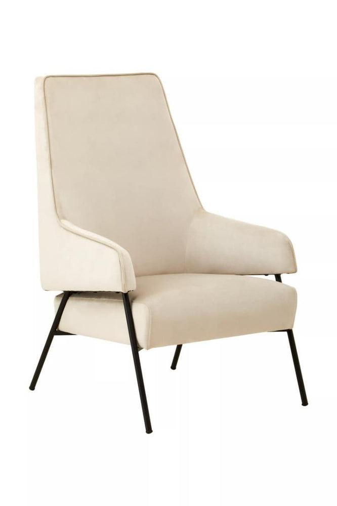 Luxe Cream Velvet Armchair