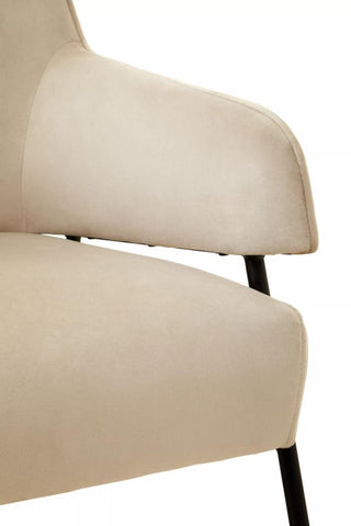 Luxe Cream Velvet Armchair