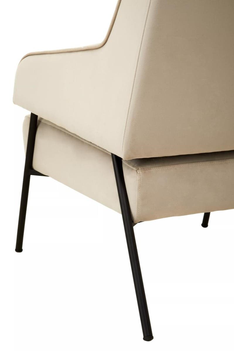 Luxe Cream Velvet Armchair
