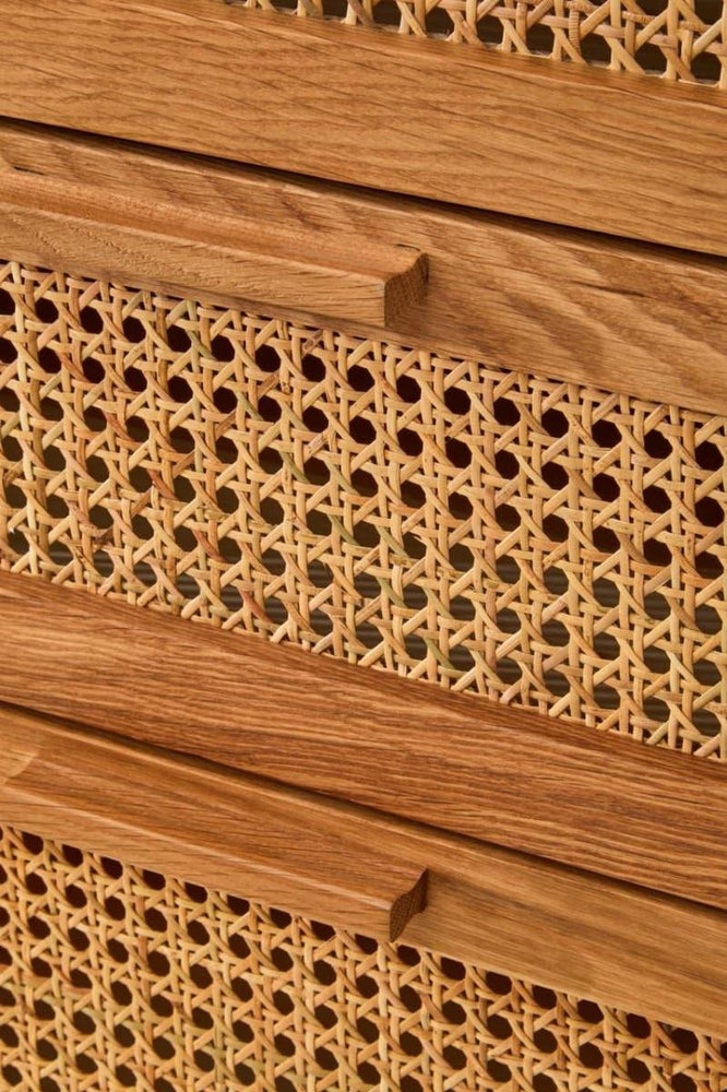 Boho Rattan Drawer Chest