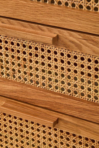 Boho Rattan Drawer Chest
