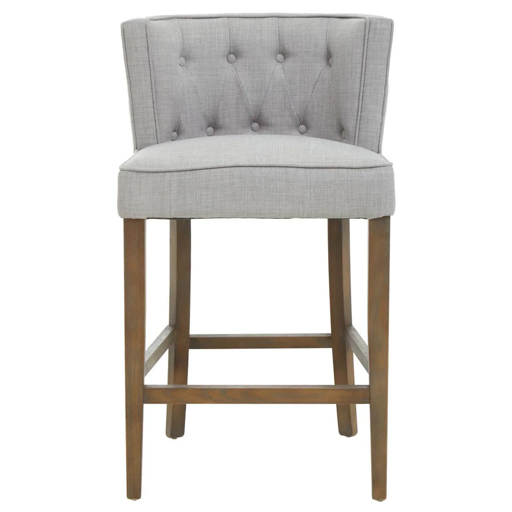 Modern Grey Button Tufted Chair